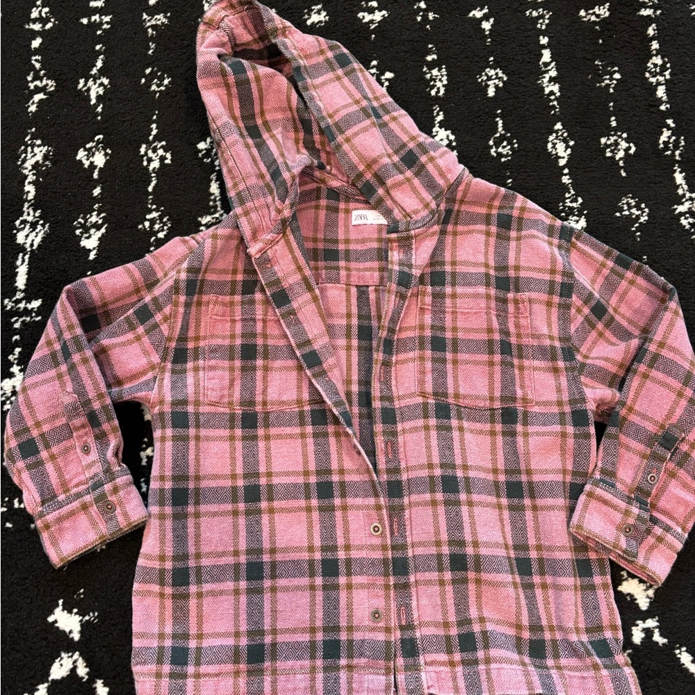LAST CHANCE - Boys Zara Hooded Flannel